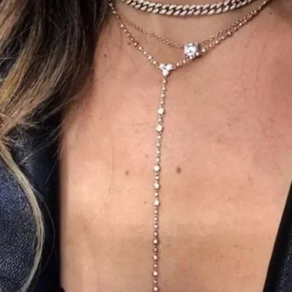 Authentic SHAY infinity lariat Y-drop necklace as seen on Hailey Bieber - Picture 7 of 10